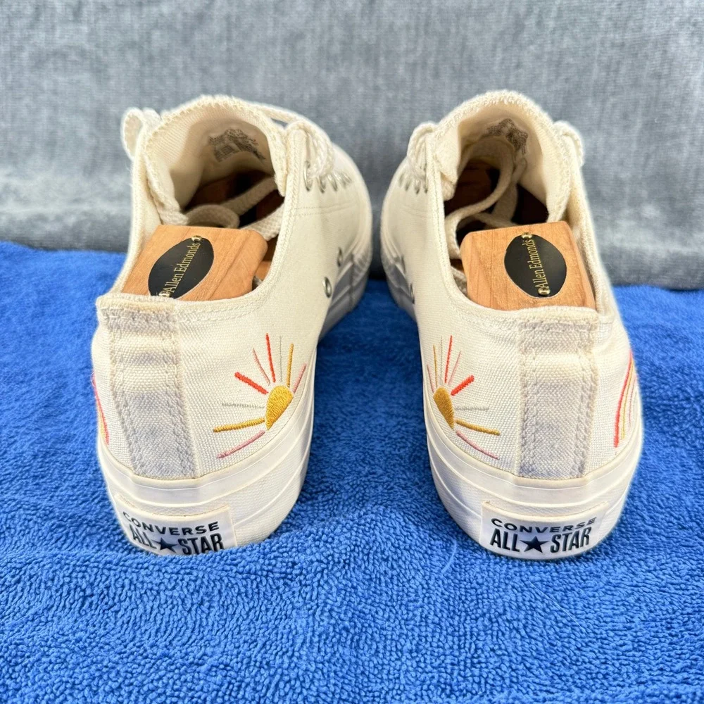 Converse Chuck Taylor All Star Lift Womens 9 Cream Sunrise Rainbow Platform - Picture 3 of 14